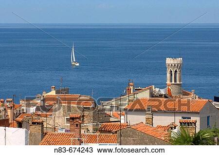 Piran, Slovenia, Balkans, Europe View Large Photo Image Stock Image - Piran, Slovenia, Balkans, Europe. Fotosearch