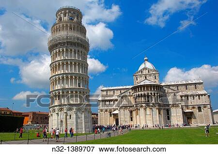 Pisa, Cathedral, Duomo, Leaning Tower, Piazza del Duomo, Cathedral Square, Campo dei Miracoli, UNESCO world heritage site, Tuscany, Italy. View Large Photo Image Stock Photo - Pisa, Cathedral, Duomo, Leaning Tower, Piazza del Duomo, Cathedral Square, Campo dei Miracoli, UNESCO world heritage site, Tuscany, Italy.. Fotosearch