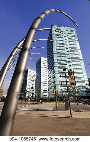 Stock Photography - Pla? a d? Europa square, L? Hospitalet de Llobregat, Barcelona province, Catalonia, Spain. Fotosearch