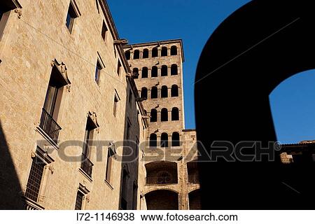 Pla? a del Rei, Barrio Gotico, Barcelona, Spain. View Large Photo Image Stock Photo - Pla? a del Rei, Barrio Gotico, Barcelona, Spain.. Fotosearch