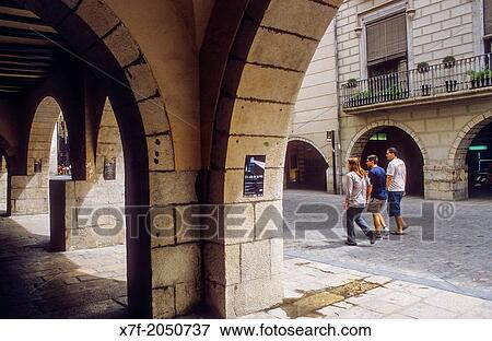 Pla? a del Vi, Girona, Catalonia, Spain. View Large Photo Image Stock Photo - Pla? a del Vi, Girona, Catalonia, Spain.. Fotosearch