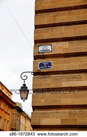 Place de Hotel de Ville Street Sign on the Side of a Building, Aix-en-Provence-France. View Large Photo Image Stock Image - Place de Hotel de Ville Street Sign on the Side of a Building, Aix-en-Provence-France.. Fotosearch