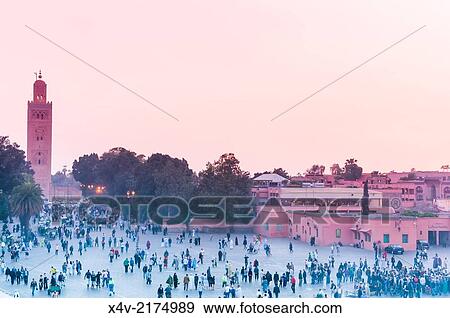 Place Jemaa El Fna (Djemaa El Fna), Marrakesh (Marrakech), Morocco, North Africa, Africa. View Large Photo Image Stock Photo - Place Jemaa El Fna (Djemaa El Fna), Marrakesh (Marrakech), Morocco, North Africa, Africa.. Fotosearch