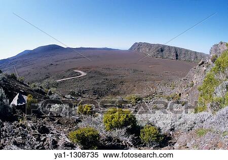 Plaine des Sables (sands plain) on the way to Piton de la Fournaise volcano, La Reunion island (France), Indian Ocean View Large Photo Image Stock Photography - Plaine des Sables (sands plain) on the way to Piton de la Fournaise volcano, La Reunion island (France), Indian Ocean. Fotosearch