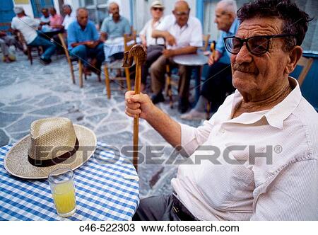 Stock Image - Plaka. Milos. Cyclades Islands. Greece. Fotosearch