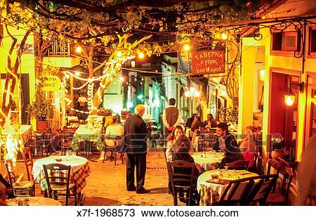 Plaka's district. Tavern O Repoc Toy Mwpia. The oldest greek tavern of Plaka. In Mnisikleous, 27, Athens, Greece, Europe. View Large Photo Image Stock Image - Plaka's district. Tavern O Repoc Toy Mwpia. The oldest greek tavern of Plaka. In Mnisikleous, 27, Athens, Greece, Europe.. Fotosearch