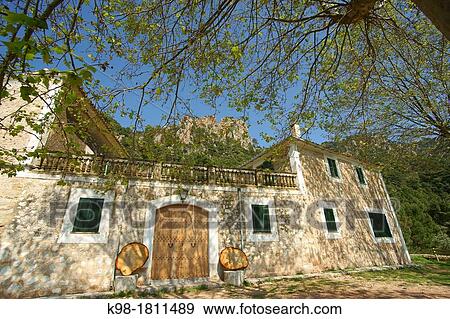 Stock Photo - Plan? cia, public estate, XV-XIX centuries, Banyalbufar Sierra de Tramuntana Mallorca, Balearics Spain. Fotosearch