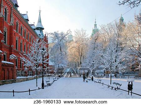Planty Park around Old Town of Krakow, Poland. View Large Photo Image Stock Image - Planty Park around Old Town of Krakow, Poland.. Fotosearch