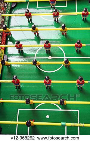 Stock Image - plastic Baby-foot game, (table of football). Fotosearch