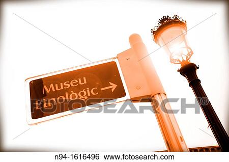 Stock Photograph - Plate towards the Ethnological Museum in the coastal town of Denia, Alicante, Community Valencina. Spain.. Fotosearch
