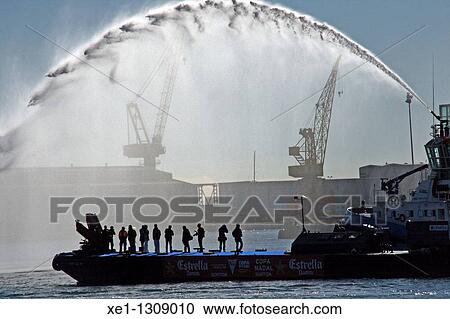 Platform on the sea, Port Vell, Barcelona, Catalonia, Spain. View Large Photo Image Stock Image - Platform on the sea, Port Vell, Barcelona, Catalonia, Spain.. Fotosearch