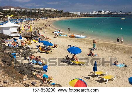 Playa Blanca Lanzarote Canary Islands Spain Stock Image