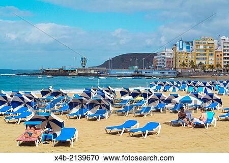 Playa de las Canteras beach, Las Palmas de Gran Canaria the Canary Islands Spain Europe. View Large Photo Image Stock Image - Playa de las Canteras beach, Las Palmas de Gran Canaria the Canary Islands Spain Europe.. Fotosearch
