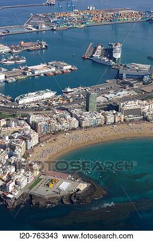 Playa de las Canteras, Puerto de la Luz, Las Palmas de Gran Canaria, Gran Canaria, Canary Islands, Spain View Large Photo Image Stock Image - Playa de las Canteras, Puerto de la Luz, Las Palmas de Gran Canaria, Gran Canaria, Canary Islands, Spain. Fotosearch