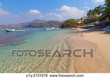 Playa Las Gatas,, Zihuatanejo, Guerrero, Mexico. View Large Photo Image Stock Photo - Playa Las Gatas,, Zihuatanejo, Guerrero, Mexico.. Fotosearch