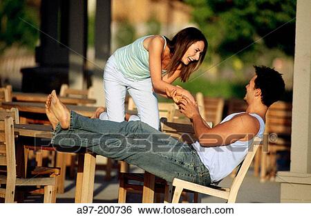 playful couple View Large Photo Image Stock Photograph - playful couple. Fotosearch