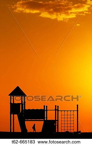Playground on beach in the evening. Costa Dorada, Tarragona province, Catalonia, Spain View Large Photo Image Stock Image - Playground on beach in the evening. Costa Dorada, Tarragona province, Catalonia, Spain. Fotosearch