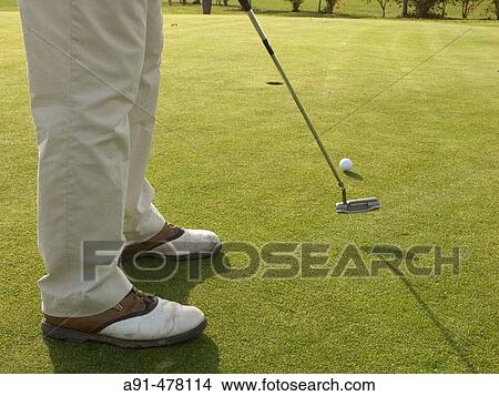 Picture - Playing golf. Roche-Posay. Vienne (86). France. Fotosearch