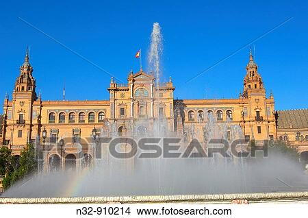 Plaza de Espaa in Maria Luisa Park, Seville. Andalusia, Spain View Large Photo Image Picture - Plaza de Espaa in Maria Luisa Park, Seville. Andalusia, Spain. Fotosearch