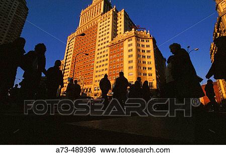 Plaza de Espaa. Madrid. Comunidad de Madrid. Spain. View Large Photo Image Stock Photograph - Plaza de Espaa. Madrid. Comunidad de Madrid. Spain.. Fotosearch