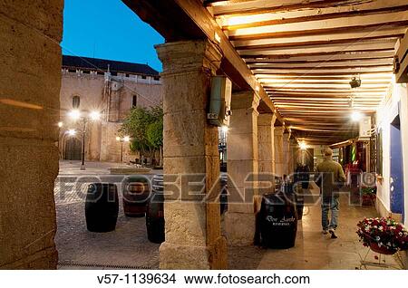 Plaza de Espaa, night view. Valdepeas, Ciudad Real province, Castilla La Mancha, Spain. View Large Photo Image Picture - Plaza de Espaa, night view. Valdepeas, Ciudad Real province, Castilla La Mancha, Spain.. Fotosearch