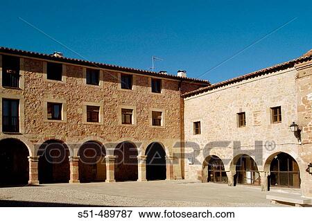 Stock Photo - Plaza de la Carcel, Sig? enza, Guadalajara, Castilla-La Mancha, Spain. Fotosearch