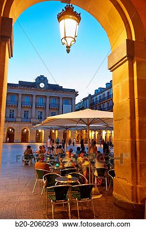 Plaza de la Constitucion square in old town, Donostia (San Sebastian), Basque Country, Spain View Large Photo Image Stock Image - Plaza de la Constitucion square in old town, Donostia (San Sebastian), Basque Country, Spain. Fotosearch
