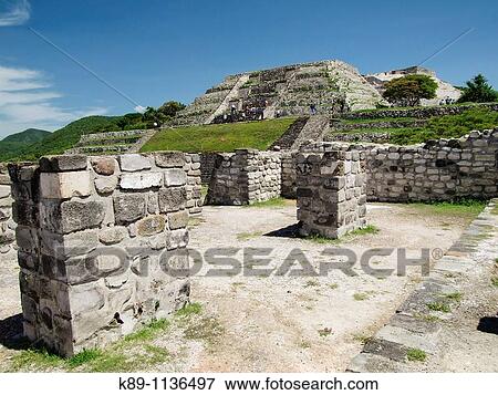 Stock Photo - Plaza de los Dos Glifos. Xochicalco archaelogical site. Mexico. Fotosearch