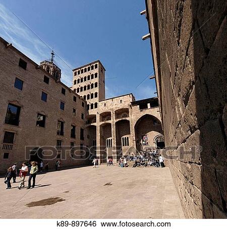 Stock Photograph - Plaza del Rey. Barcelona. Spain. Fotosearch