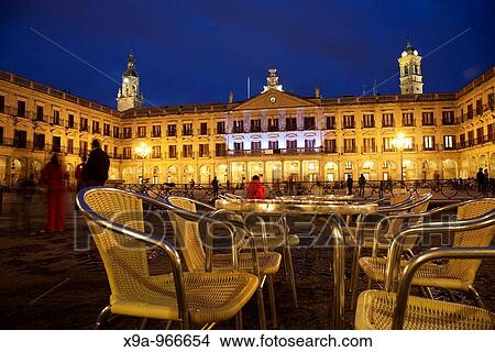 Picture - Plaza Espana Square, Vitoria - Gasteiz, Basque Country, Spain. Fotosearch