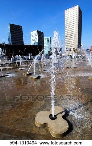 Picture - Plaza Europa. Hospitalet de Llobregat. Barcelona. Catalonia. Spain.. Fotosearch
