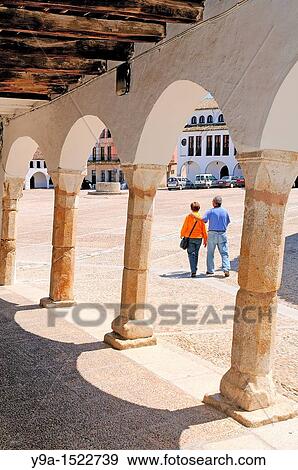 Plaza Mayor, big square at Garrovillas and bikes, Caceres, Extremadura, Spain 3 View Large Photo Image Stock Photo - Plaza Mayor, big square at Garrovillas and bikes, Caceres, Extremadura, Spain 3. Fotosearch