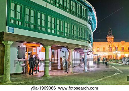 Plaza Mayor in Almagro, night, Ciudad Real district, Castilla La Mancha, Spain. View Large Photo Image Stock Photograph - Plaza Mayor in Almagro, night, Ciudad Real district, Castilla La Mancha, Spain.. Fotosearch