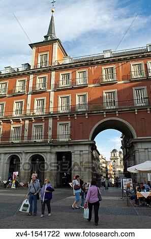 Plaza Mayor, Madrid, Spain, Europe View Large Photo Image Stock Image - Plaza Mayor, Madrid, Spain, Europe. Fotosearch
