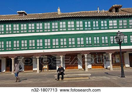 Plaza Mayor Main Square, Almagro, Ciudad Real province, Route of Don Quixote, Castilla-La Mancha, Spain, Europe. View Large Photo Image Stock Image - Plaza Mayor Main Square, Almagro, Ciudad Real province, Route of Don Quixote, Castilla-La Mancha, Spain, Europe.. Fotosearch