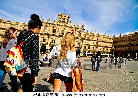 Plaza Mayor Main Square, by Alberto Churriguerra, Salamanca, Spain View Large Photo Image Stock Photo - Plaza Mayor Main Square, by Alberto Churriguerra, Salamanca, Spain. Fotosearch