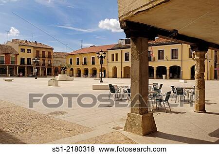 Plaza Mayor (main square), Villalpando, Zamora province, Castilla-Leon, Spain View Large Photo Image Stock Photo - Plaza Mayor (main square), Villalpando, Zamora province, Castilla-Leon, Spain. Fotosearch
