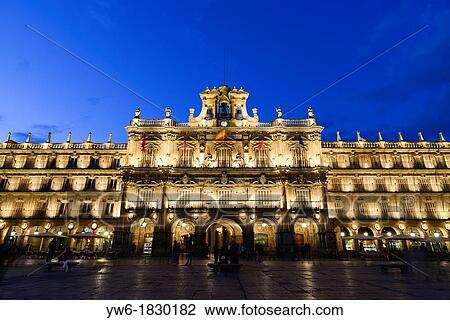 Stock Image - Plaza Mayor, Salamanca, Spain, Europe. Fotosearch