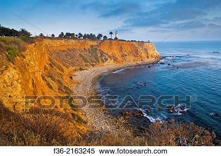 Point Vicente Lighthouse on top of coastal cliffs at Point Vicente, Palos Verdes Peninsula, California. View Large Photo Image Stock Photography - Point Vicente Lighthouse on top of coastal cliffs at Point Vicente, Palos Verdes Peninsula, California.. Fotosearch