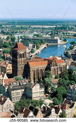 Poland. Gdansk. View from Notre Dame cathedral View Large Photo Image Stock Photography - Poland. Gdansk. View from Notre Dame cathedral. Fotosearch