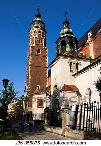 Stock Photography - Poland Krakow church of Jesuit,. Fotosearch