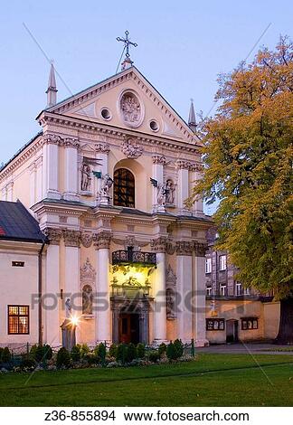 Picture - Poland Krakow, church of St Francis of Sales Wizytek Sisters. Fotosearch
