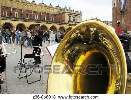 Poland, Krakow, Fire Department Day at Main Market Square View Large Photo Image Stock Photo - Poland, Krakow, Fire Department Day at Main Market Square. Fotosearch