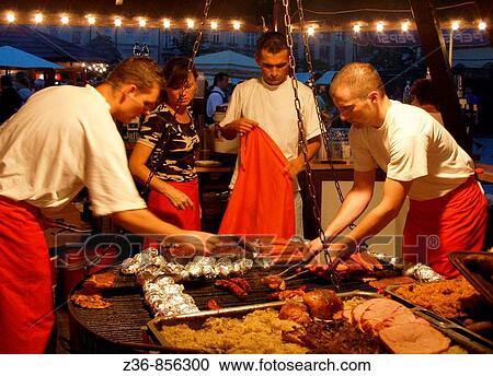 Poland Krakow Food at Main Market Square View Large Photo Image Stock Image - Poland Krakow Food at Main Market Square. Fotosearch