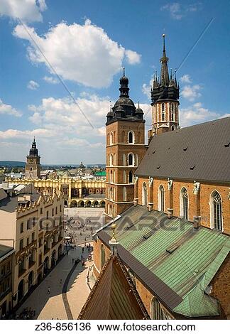 Poland Krakow from St Barbara's Church View Large Photo Image Stock Photograph - Poland Krakow from St Barbara's Church. Fotosearch