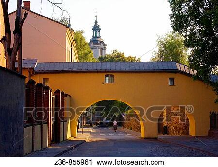 Stock Image - Poland Krakow On the Rock monastery Skalka street. Fotosearch