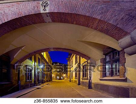 Stock Photography - Poland, Krakow, Pijarska street. Fotosearch