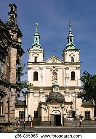 Stock Photograph - Poland Krakow St Florian's Church. Fotosearch