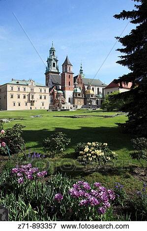 Poland, Krakow, Wawel Cathedral View Large Photo Image Stock Photo - Poland, Krakow, Wawel Cathedral. Fotosearch