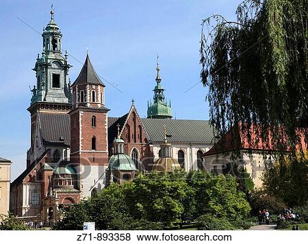 Poland, Krakow, Wawel Cathedral View Large Photo Image Stock Photo - Poland, Krakow, Wawel Cathedral. Fotosearch